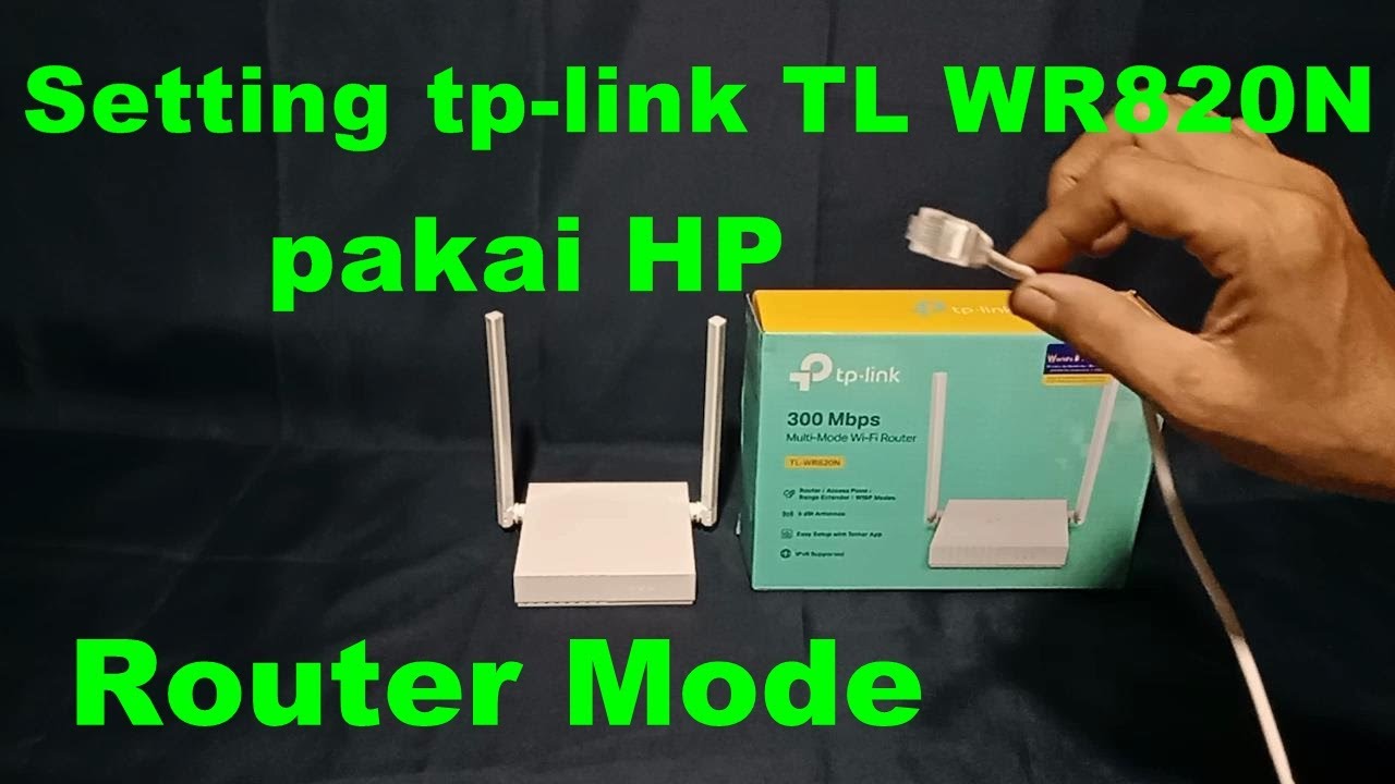 Cara setting tp link TL WR820N Router mode