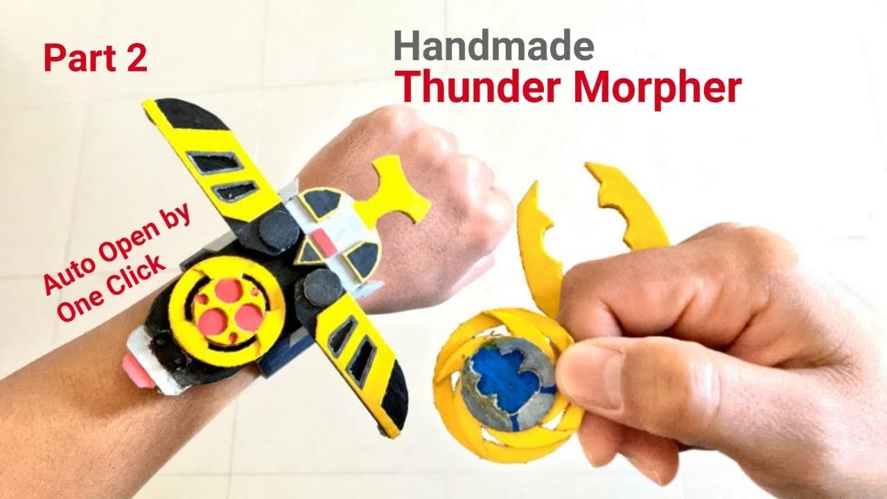 (2/2) [Tutorial] How to make Thunder Morpher | Power Rangers Ninja Storm | Ninpuu Sentai Hurricanger