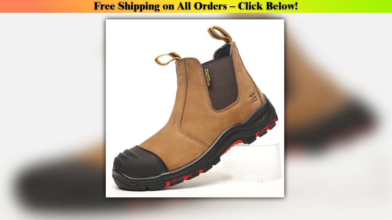 Genuine Leather Men's Boots Work Safety Shoes Anti-smash Anti-puncture  Anti Scalding Welder Shoes