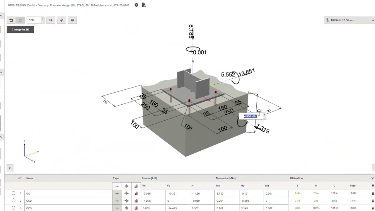 IDEA StatiCa Checkbot &  HILTI PROFIS