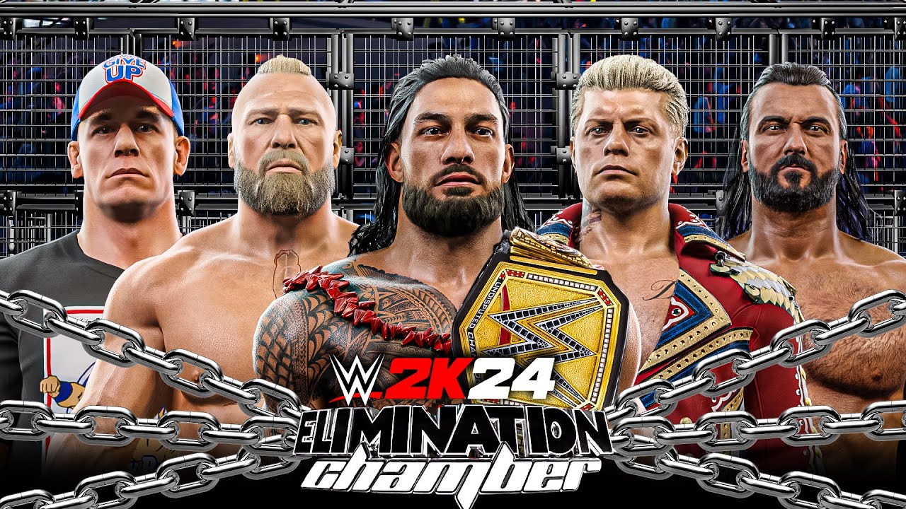 WWE 2K24: Elimination Chamber Match Gameplay! (Concept)