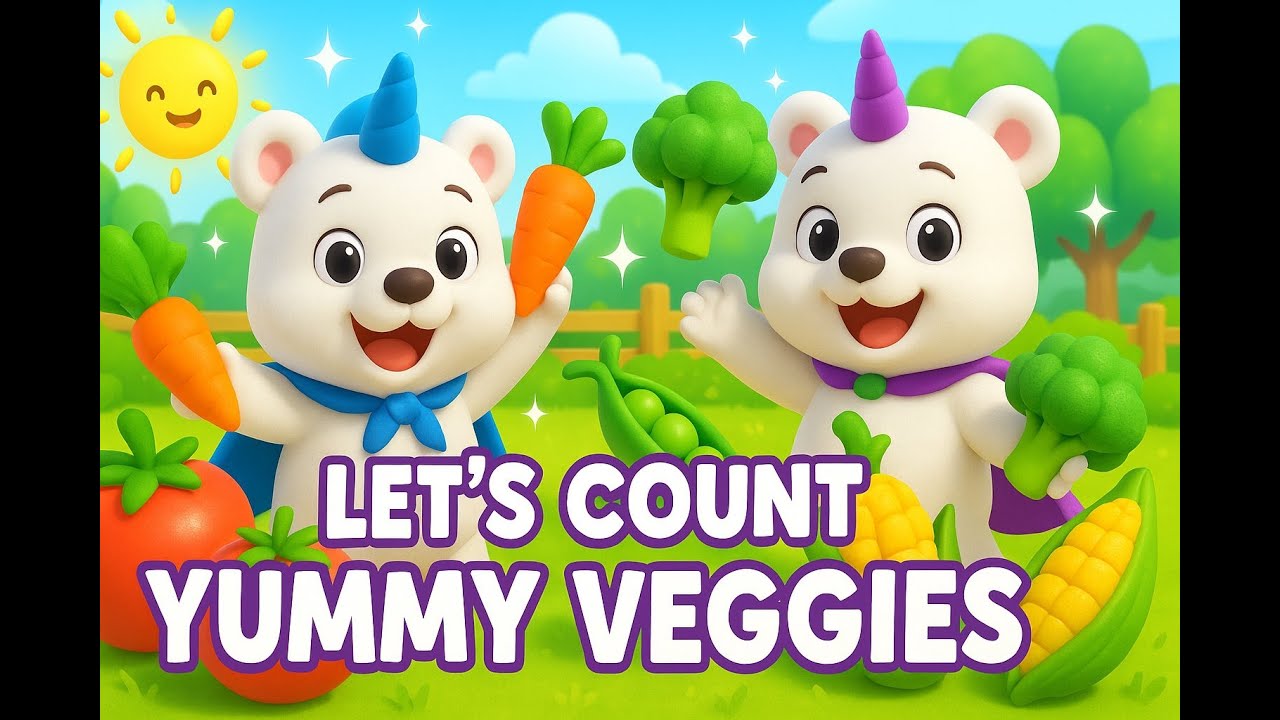 “Let’s Count Yummy Vegetables! Fall Fun with the Tots”🎃 🍠🥕🌽