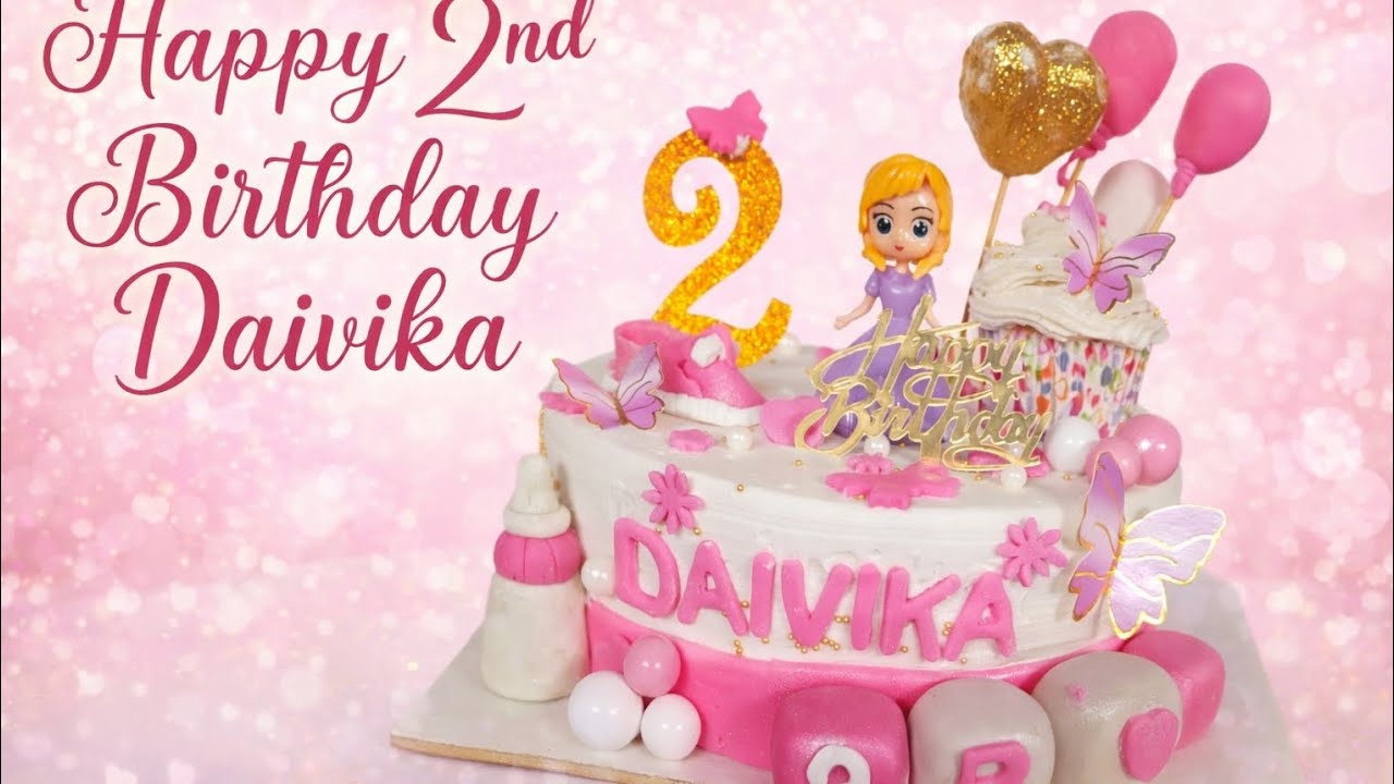 🦋 Dreamy Pink Birthday Cake for 2 Year Old Girl 