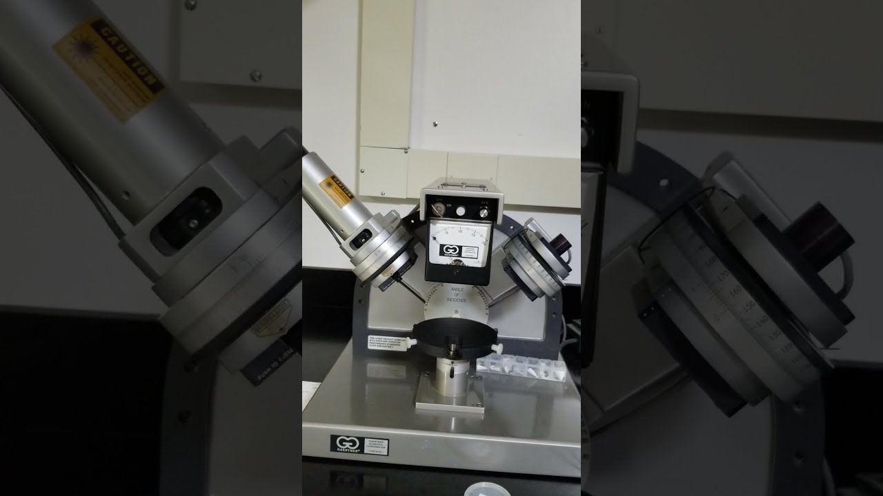 Gaertner Ellipsometer usage for thin films thickness measurement