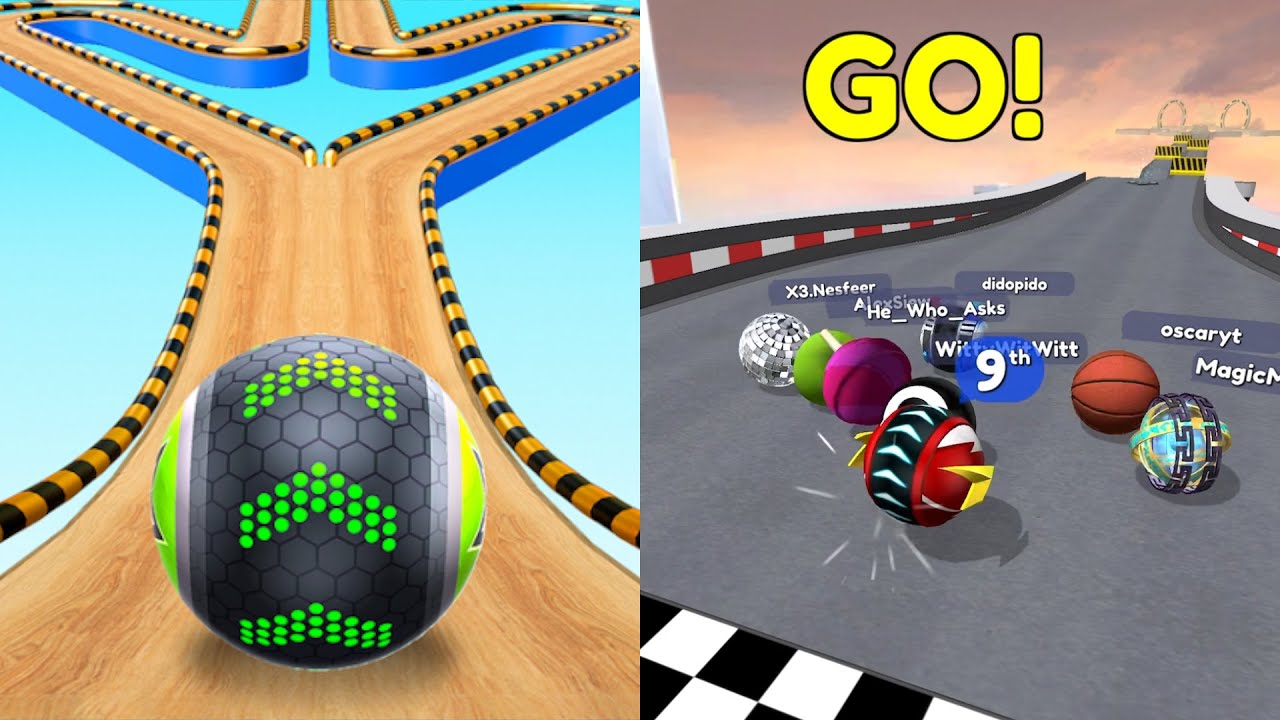 Going Balls Speedrun, Funny Fails, Challenge, Portal Run, Hard Level Android, iOS Gameplay 80