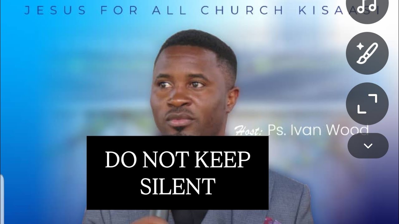 DO NOT KEEP SILENT CONCERNING YOUR FUTURE#PstIvanWood