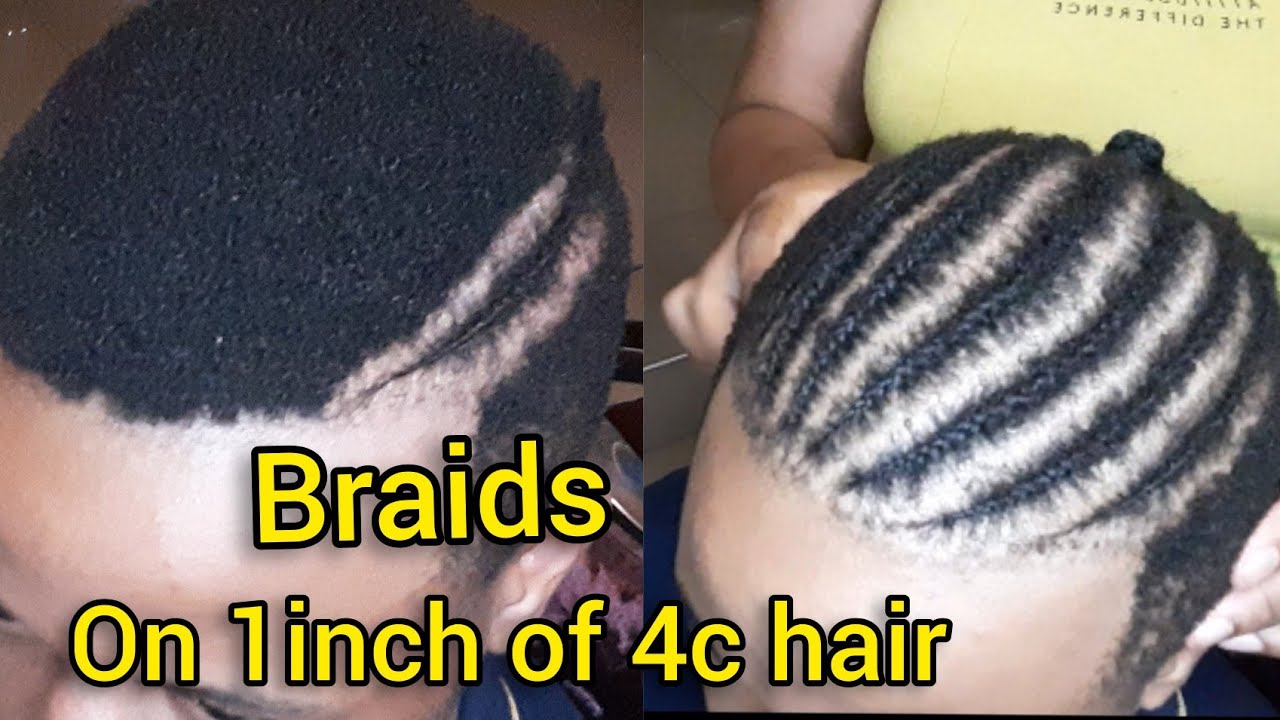 Men braids | 1 inch short 4c hair