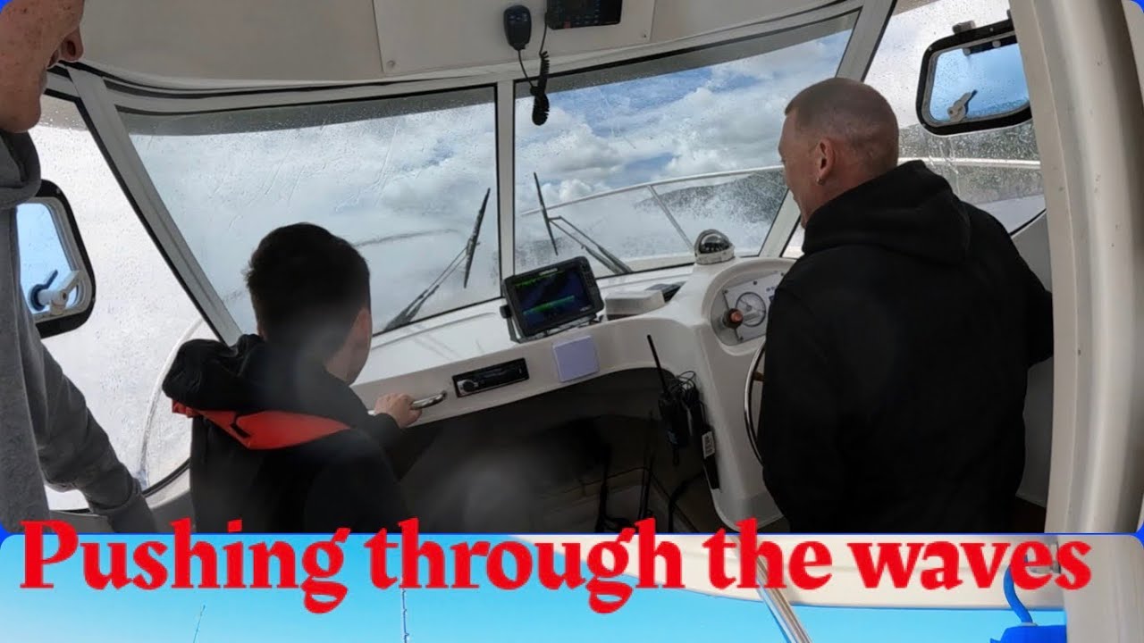 Rough seas but plenty of fish, uk extreme small boat fishing arvor 230