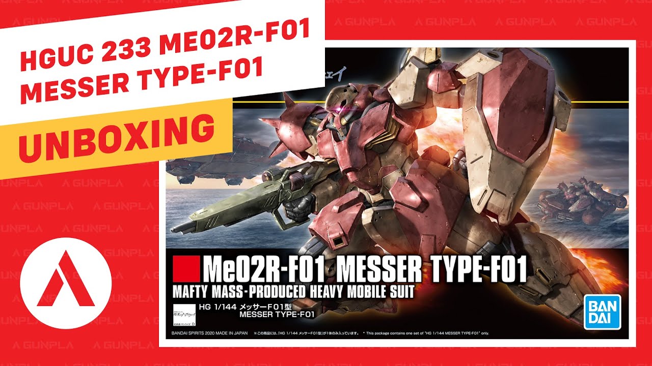Unboxing: HGUC 233 1/144 Me02R-F01 Messer Type-F01