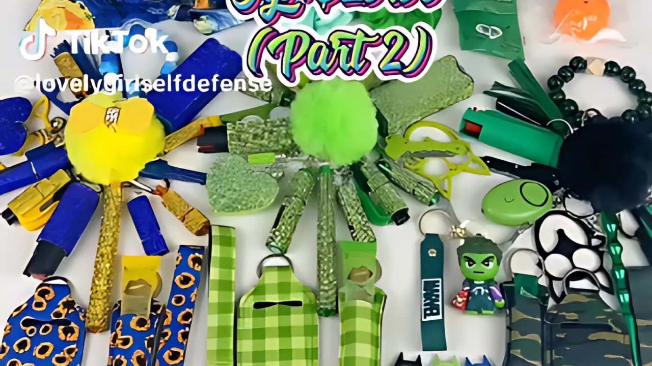 ✨ASMR✨ SELF DEFENSE KEYCHAIN PACKING VIDEO #95 🍧🍬