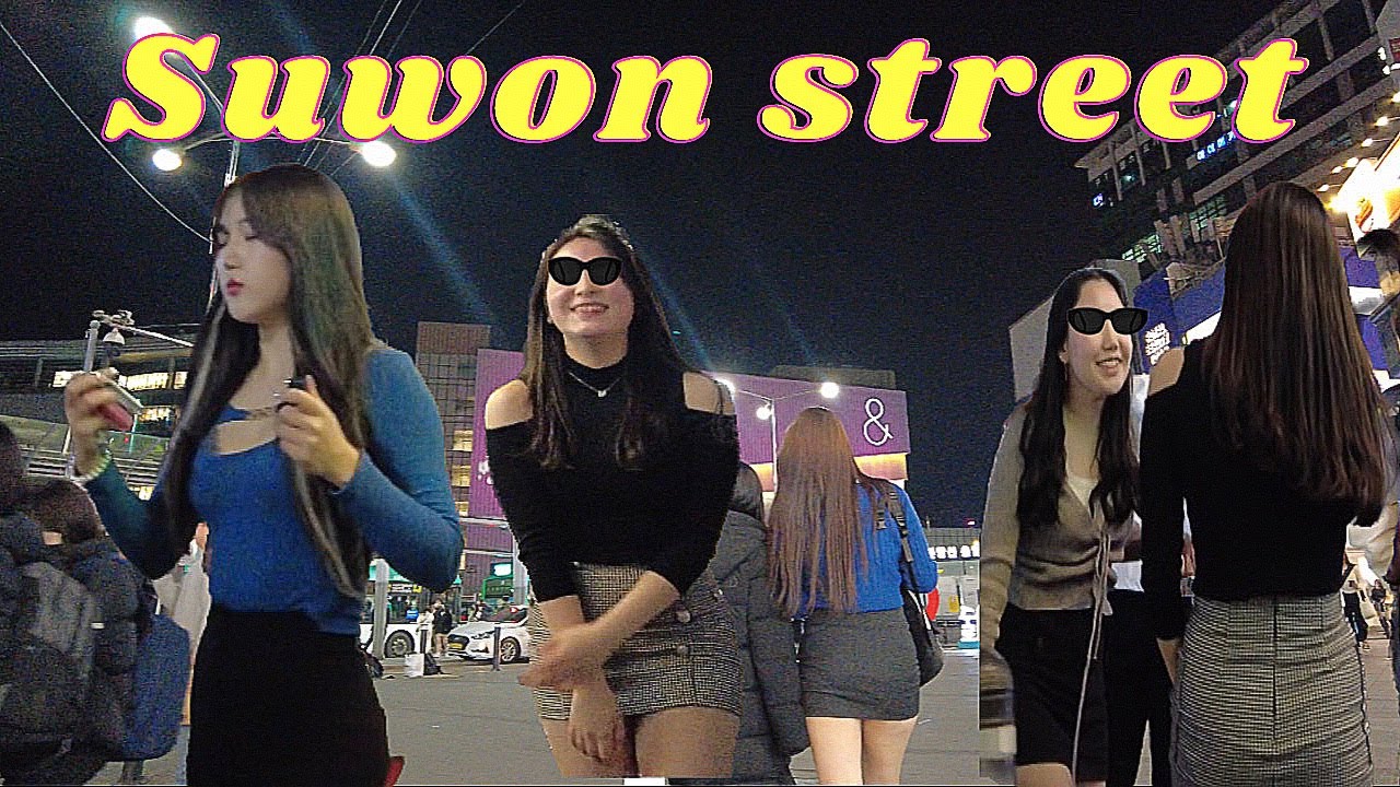 [4K 수원 로데오]토요일 밤에 수원 로데오 거리를 함께 걸어요/saturday night walking in SUWON/korea