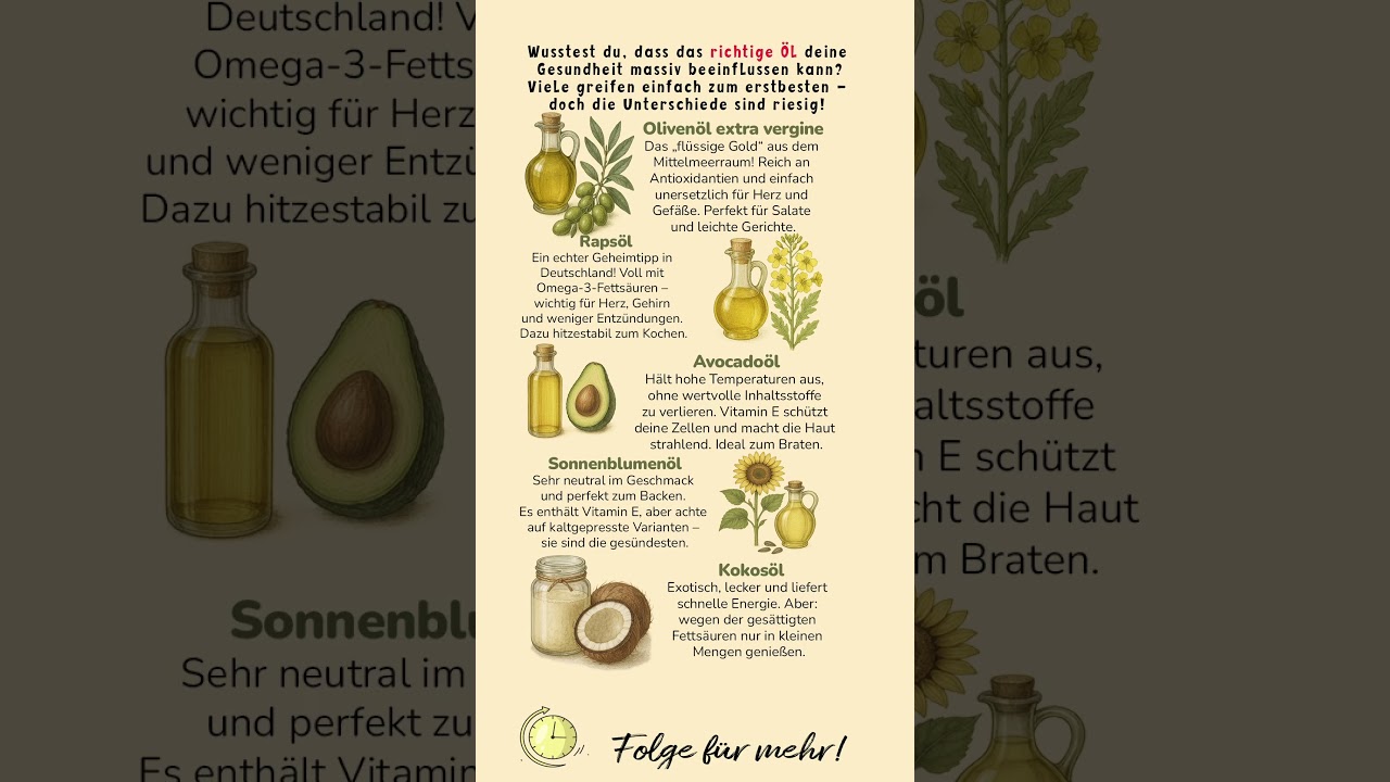 Diese 5 &Ouml;le musst du kennen!