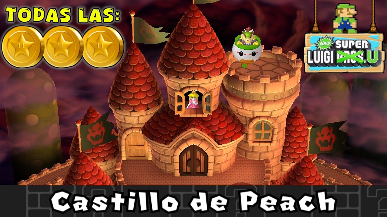 Todas las MONEDAS ESTRELLA Castillo de Peach LUIGI U nivel secreto castillo de peach salida secreta