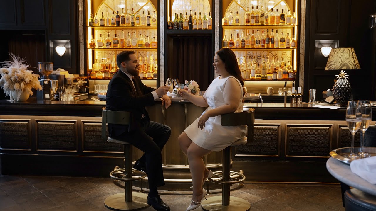 The Old Marylebone Town Hall  - Canadian couple elope in chic London wedding