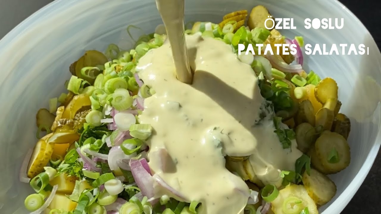 Özel Soslu Patates Salatası | Easyrecipe | schnell und einfach | Salata Çeşitleri |