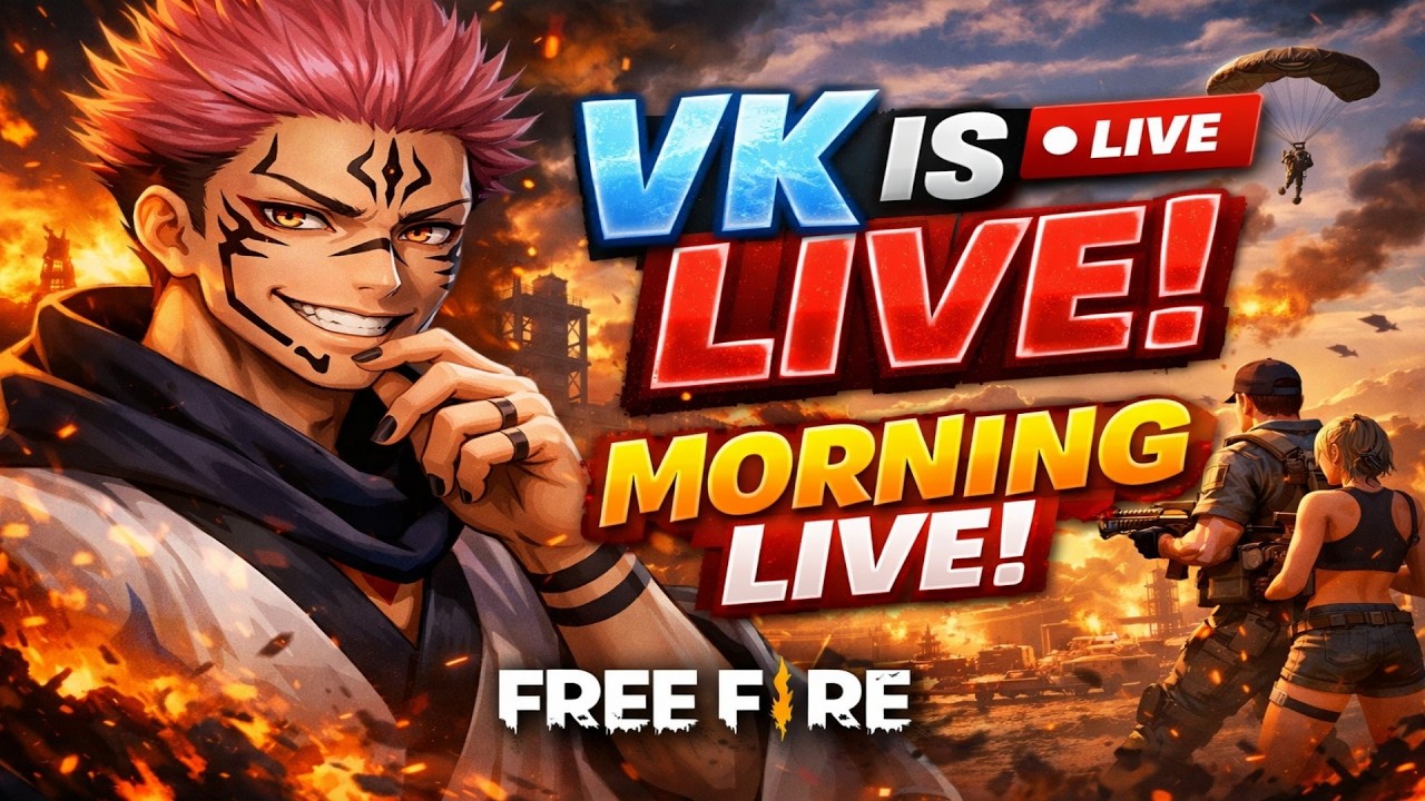 VK IS LIVE 🔴 SUKUNA POWER IN FREE FIRE