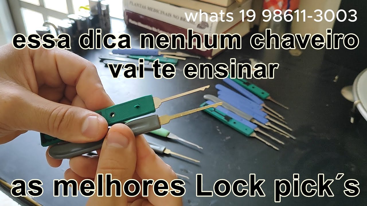 meu kit lock pick, chave micha para abrir fechaduras, cadeados e portas