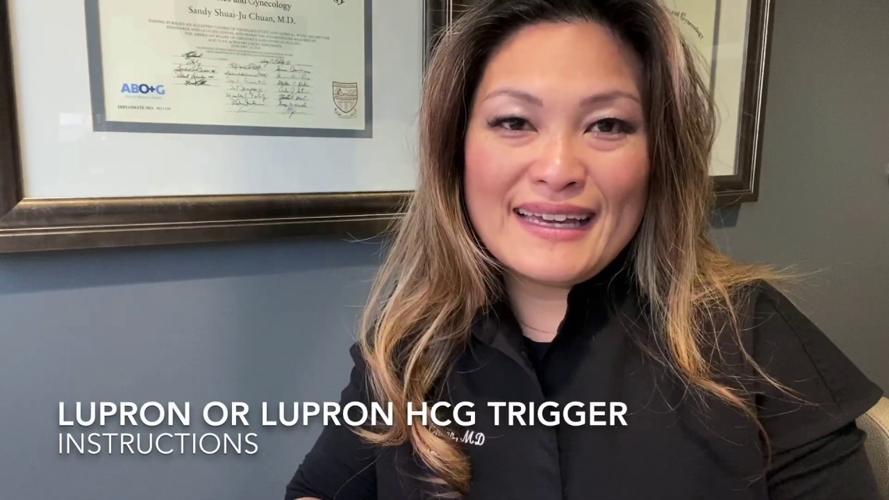 San Diego Fertility Center Pure Lupron and Lupron HCG trigger instructions