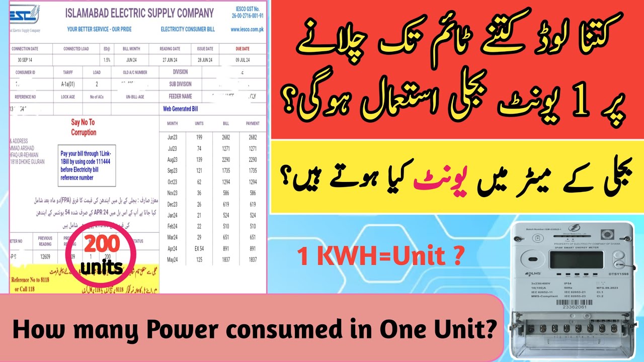 What is Unit or kwh in Electricity meter💡/How to calculate Unit or consumption/what is 1KWH/1Unit