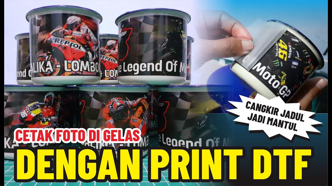 CETAK FOTO DI GELAS ENAMEL DENGAN PRINT DTF