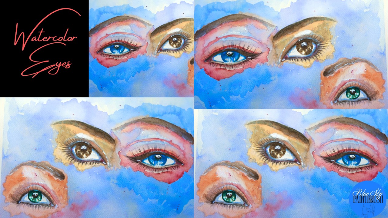 How to Paint Gouache Eyes Beginner  ♥ Blue Sky Paintbrush | Longform January 2026 #art #painting