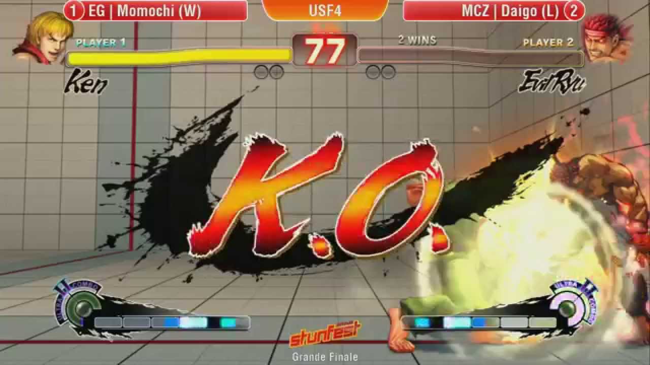 Ultra Street Fighter 4 Finals : EG|Momochi, /r/Kappa|Infiltration & MCZ|Daigo  - Stunfest 2015