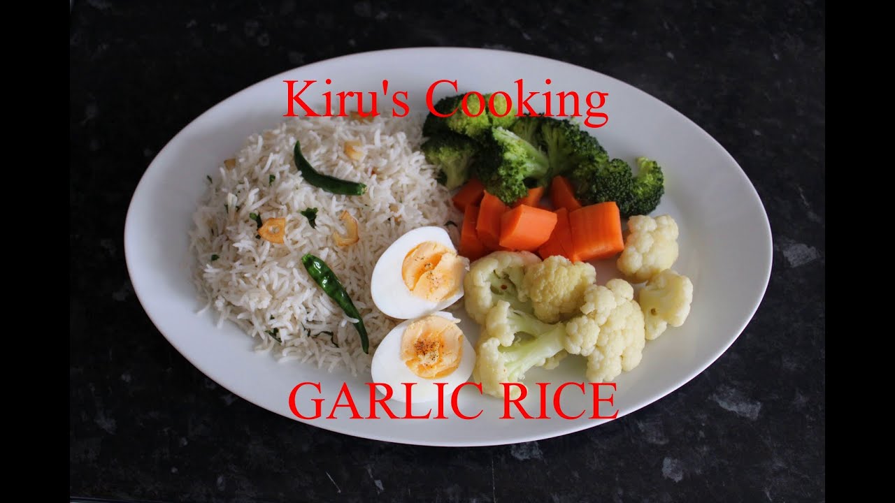 How To Make Garlic Rice with Steamed Vegetables & Boiled Egg#kiru #ki