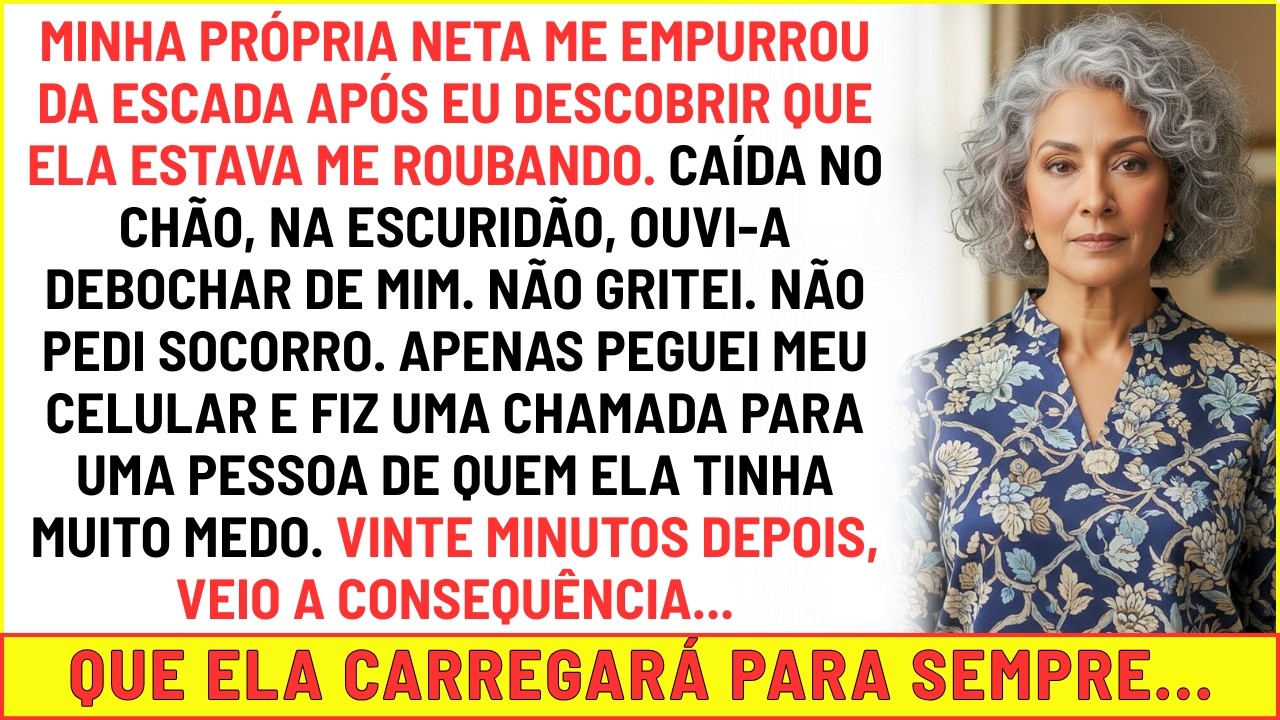 Confrontei minha neta por me roubar. Ela me empurrou da escada 20 minutos depois veio a consequência