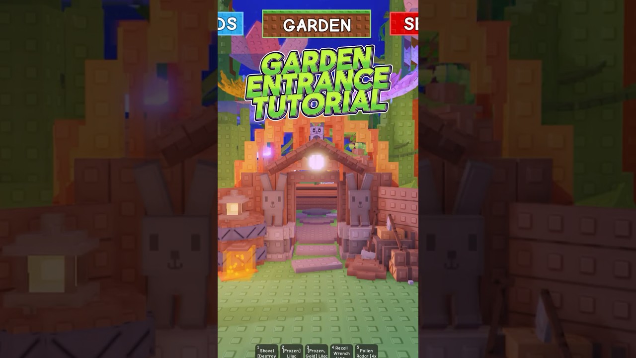 CUTE GARDEN ENTRANCE BUILD TUTORIAL in GROW A GARDEN! #roblox #robloxgames #growagarden #fyp