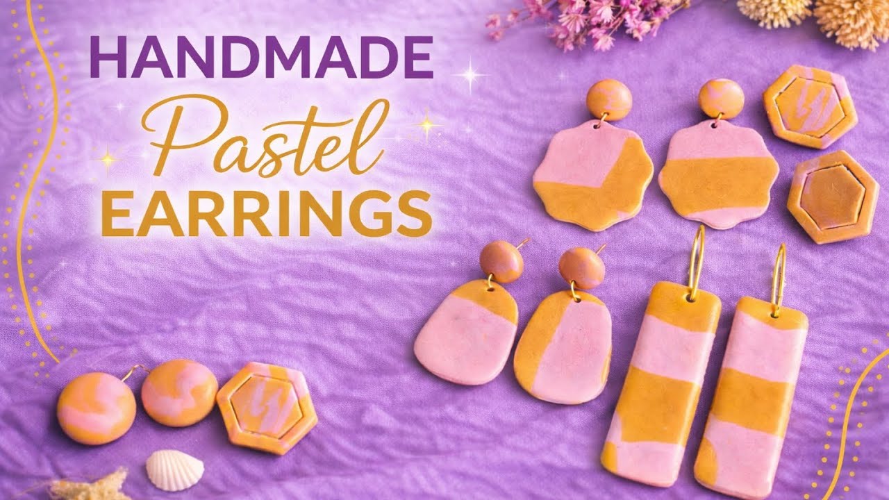 Handmade Pastel Clay Earrings | Satisfying Making Process #handmadeearrings