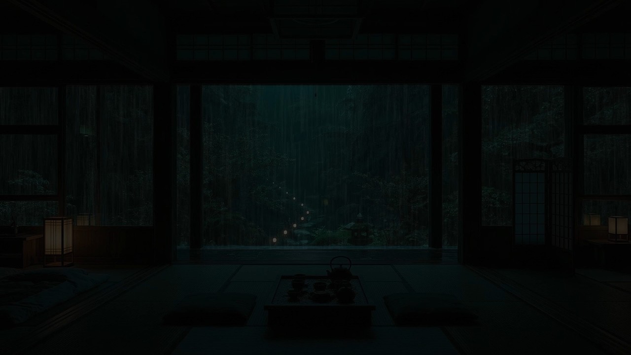 Rainy Night in a Traditional Japanese House 🌧️ Sleep Instantly with Rain Sounds