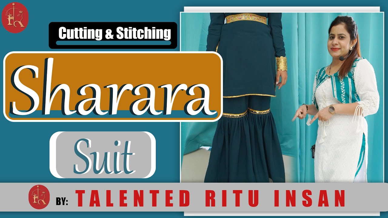 Sharara full cutting and stitching with easy tips || Make Sharara Step By Step in Hindi