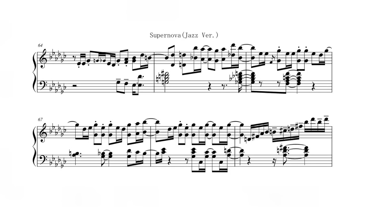 aespa - Supernova(Jazz Ver.) piano transcription