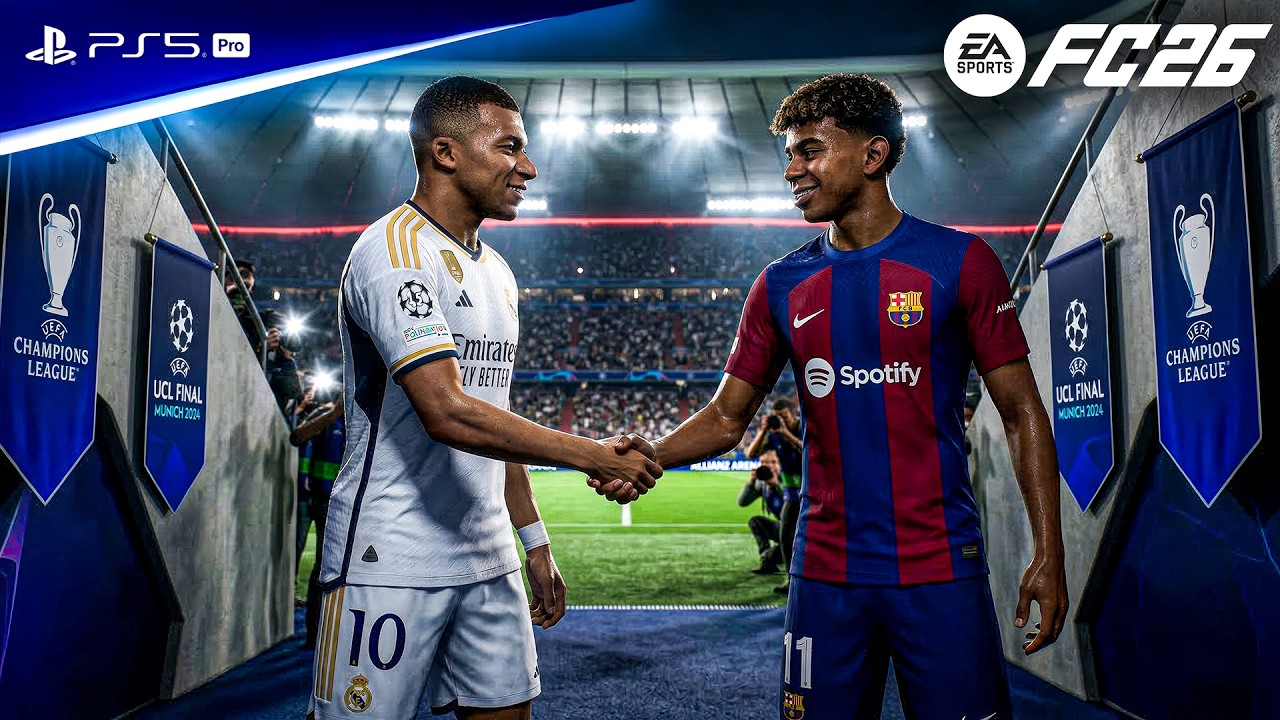 FC 26 - Real Madrid vs Barcelona Ft. Mbappe, Yamal, UEFA Champions League Final | PS5™ Pro [4K60]