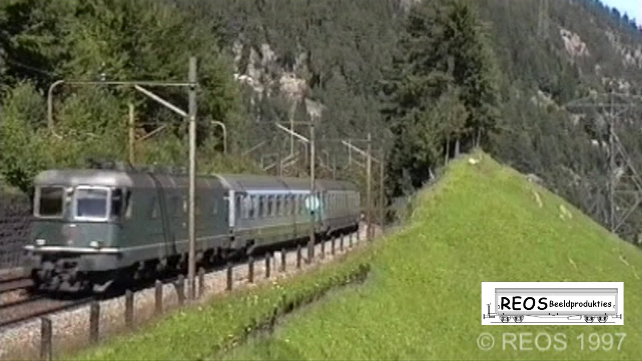 1997 [SDw] 3/4 BEST Classic Gotthard on YT, Amazing Re 6/6 & classic Euro City! Re 460 with freight