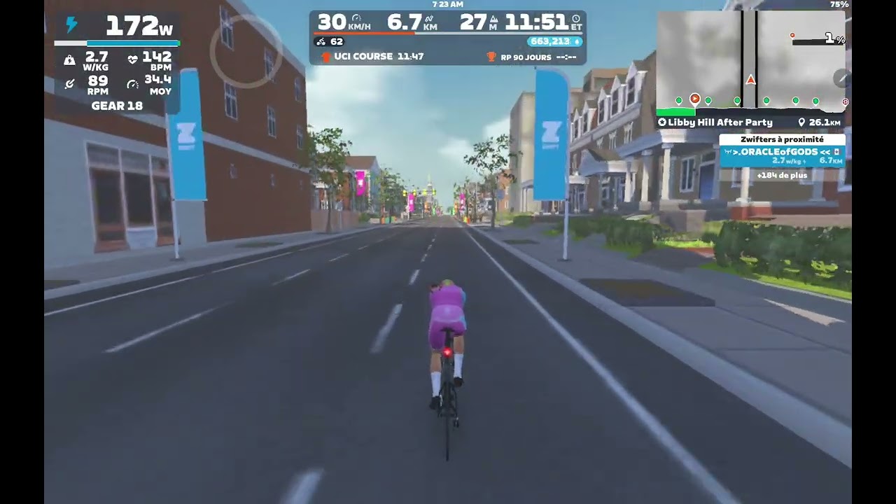 ZWIFT #123 LIBBY HILL PARTY