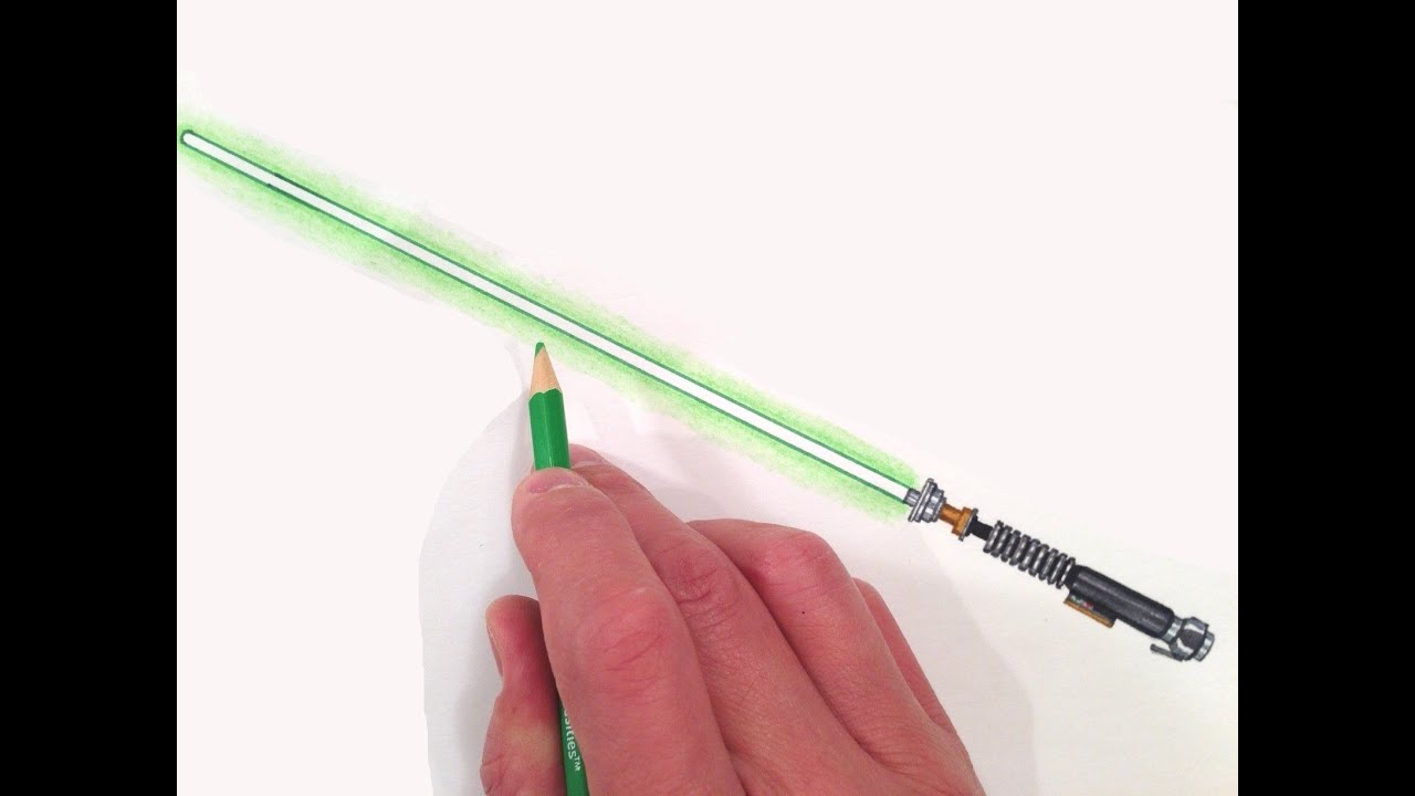 How to Draw Luke Skywalker's Lightsaber