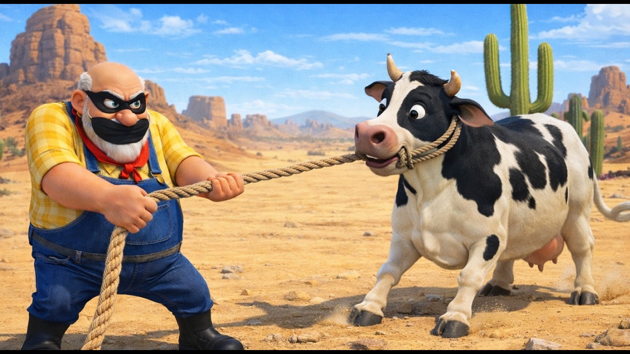 Thief Story in Farm for kids | Old macdonald had a farm story| police rescue animals 👮‍♂️