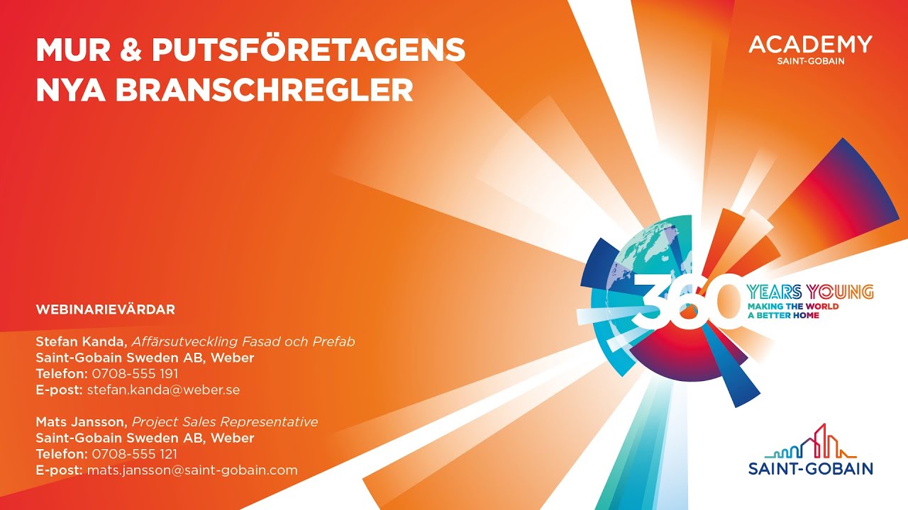 Webinarium: Mur & Putsf&ouml;retagens nya branschregler