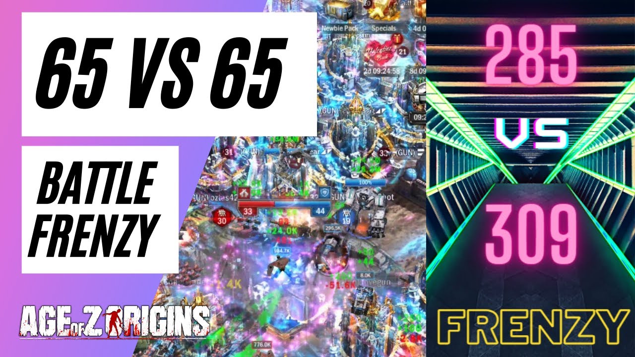 Age of Origins - 65 vs 65 Battle - 285 TEP vs 309 GUN - Battle Frenzy