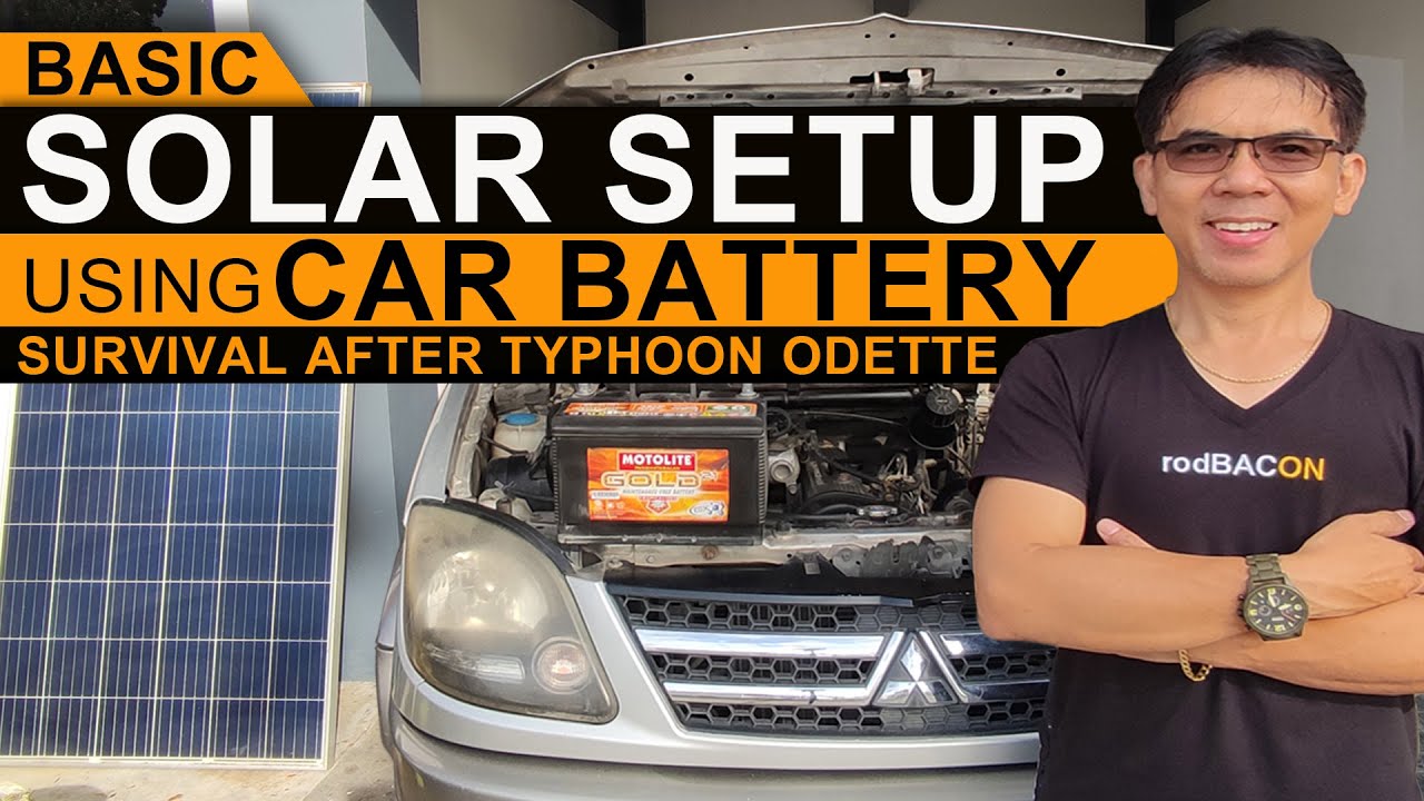 Basic Solar Setup - Using Car Battery