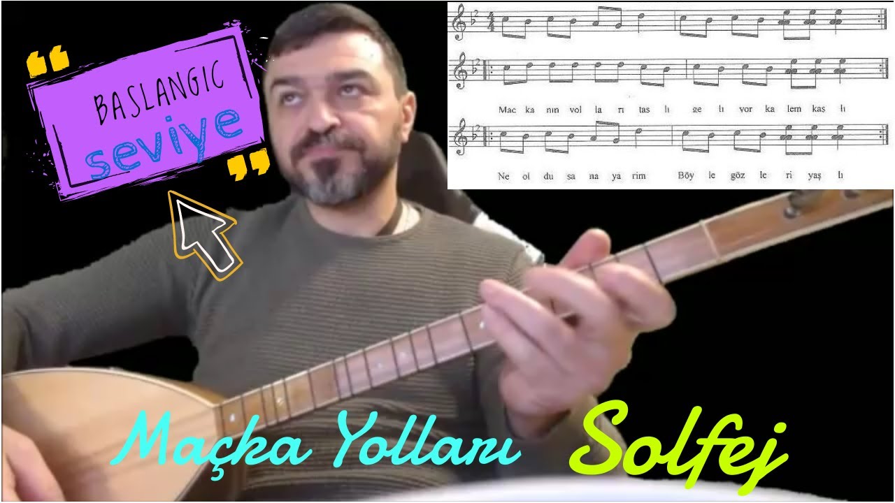 Maçka Yolları Taşlı Baslangıç seviye Baglama #bağlamadersi  #bağlamasolfej #baglama #bağlama #türkü
