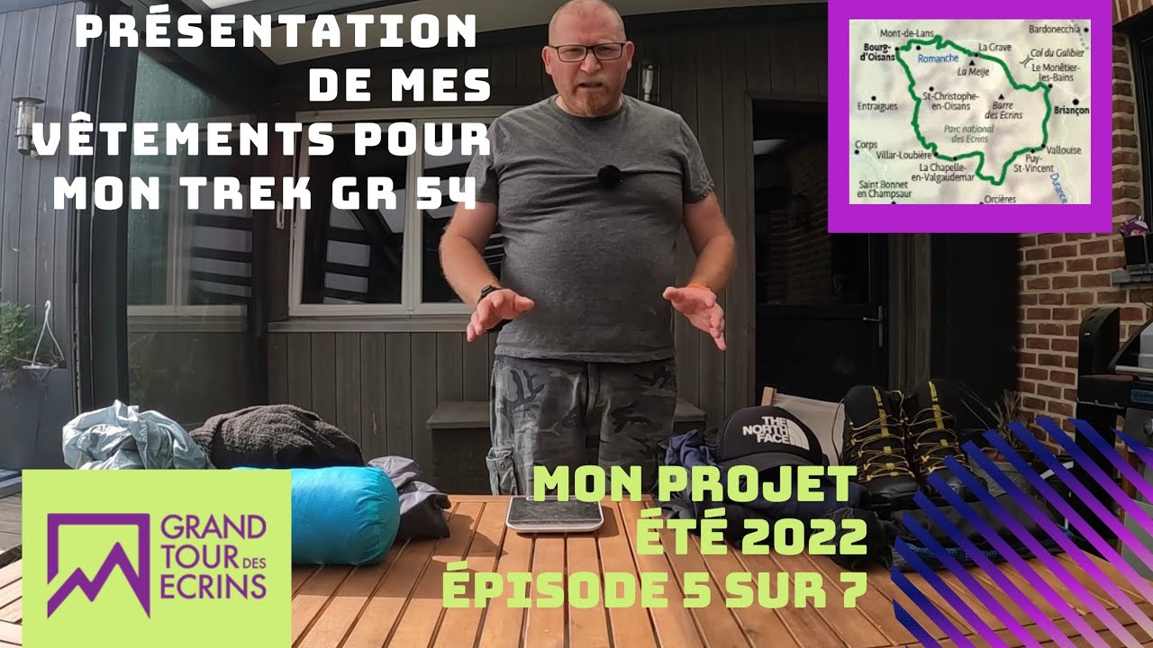 Les vêtements que j'emporte sur le GR 54