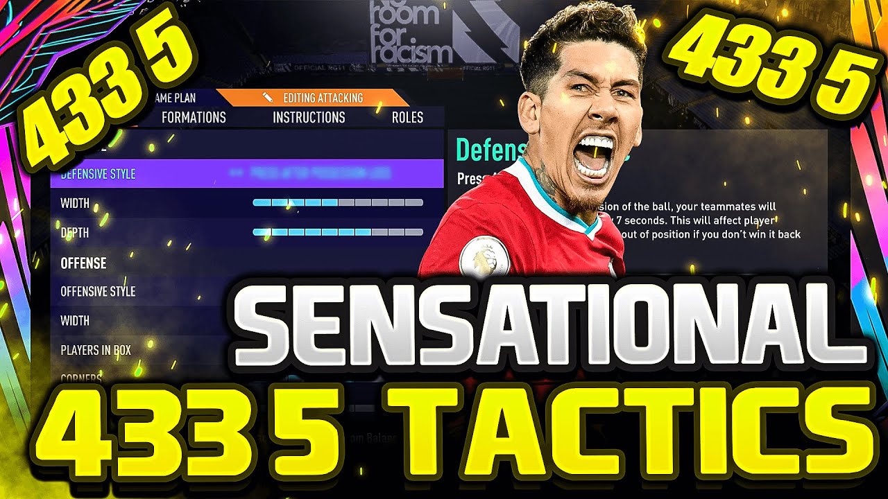 FIFA 21 | *SENSATIONAL* 433(5) BEST CUSTOM TACTICS/INSTRUCTIONS (UPDATED!) - FIFA 21 ULTIMATE TEAM