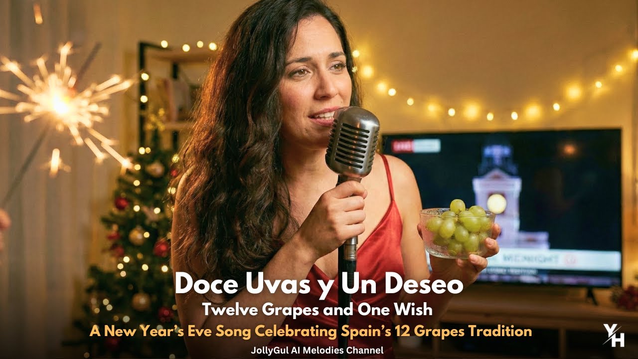 Doce Uvas y Un Deseo | Twelve Grapes & One Wish | New Year Song | Spain | Young Homie | JollyGul