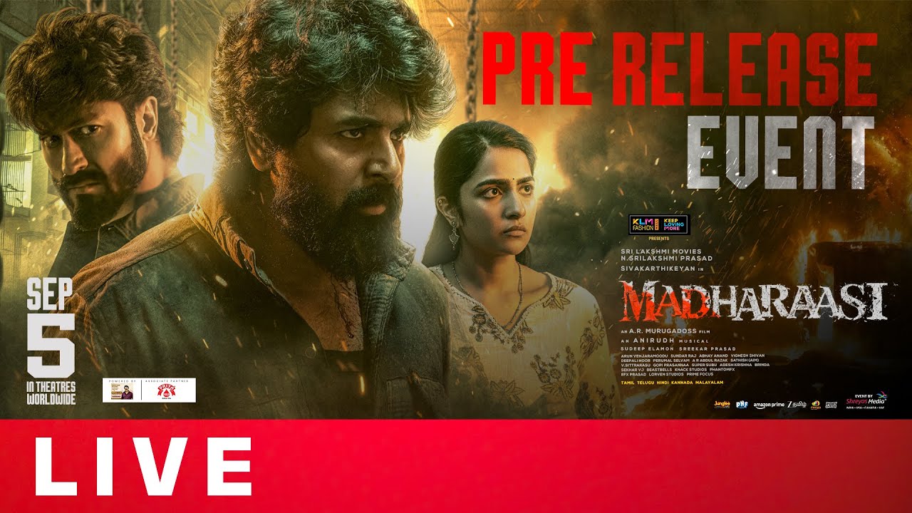 Madharaasi Pre-Release Event Live | Sivakarthikeyan | Anirudh | AR Murugadoss | Shreyas Media