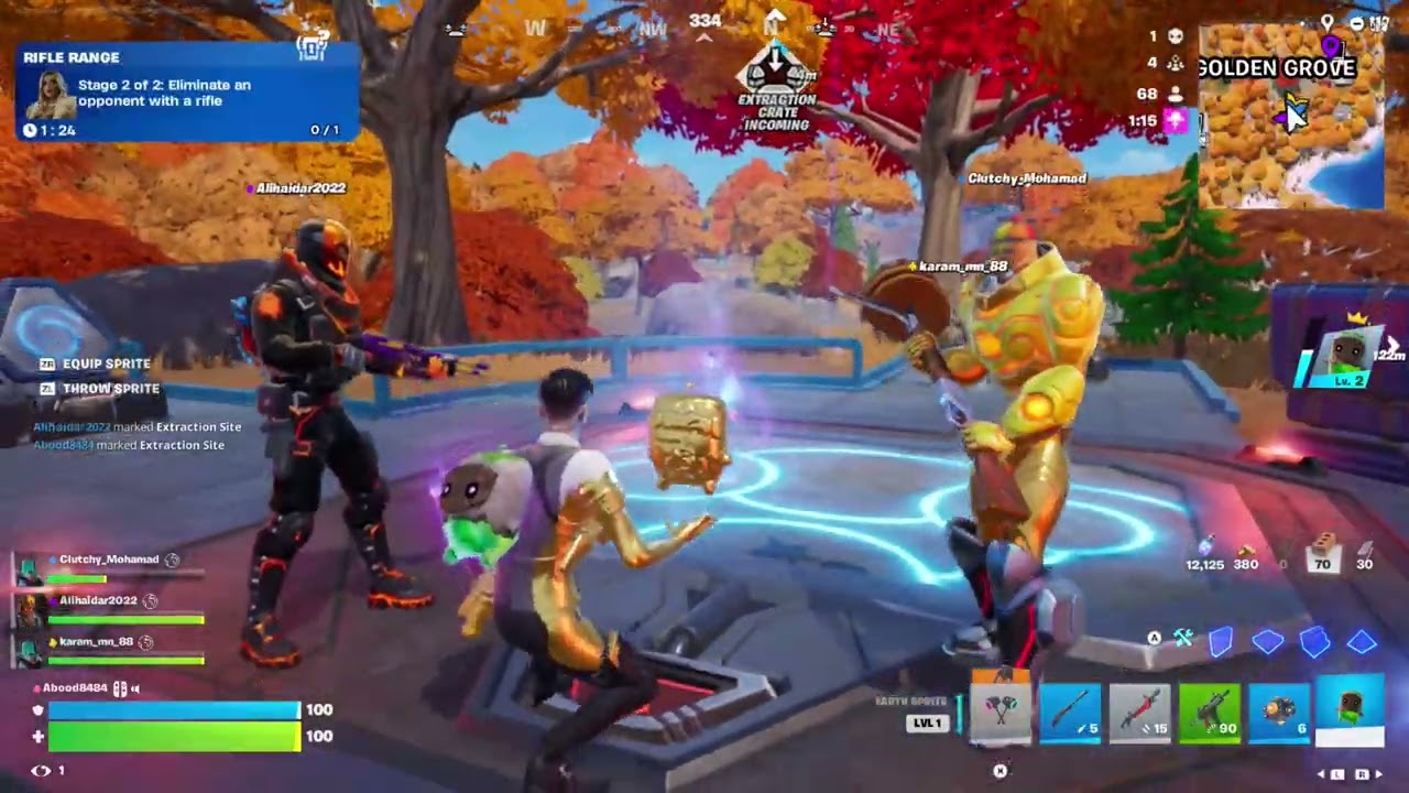 Trolling teammates with fake golden sprite | Fortnite #fortnite