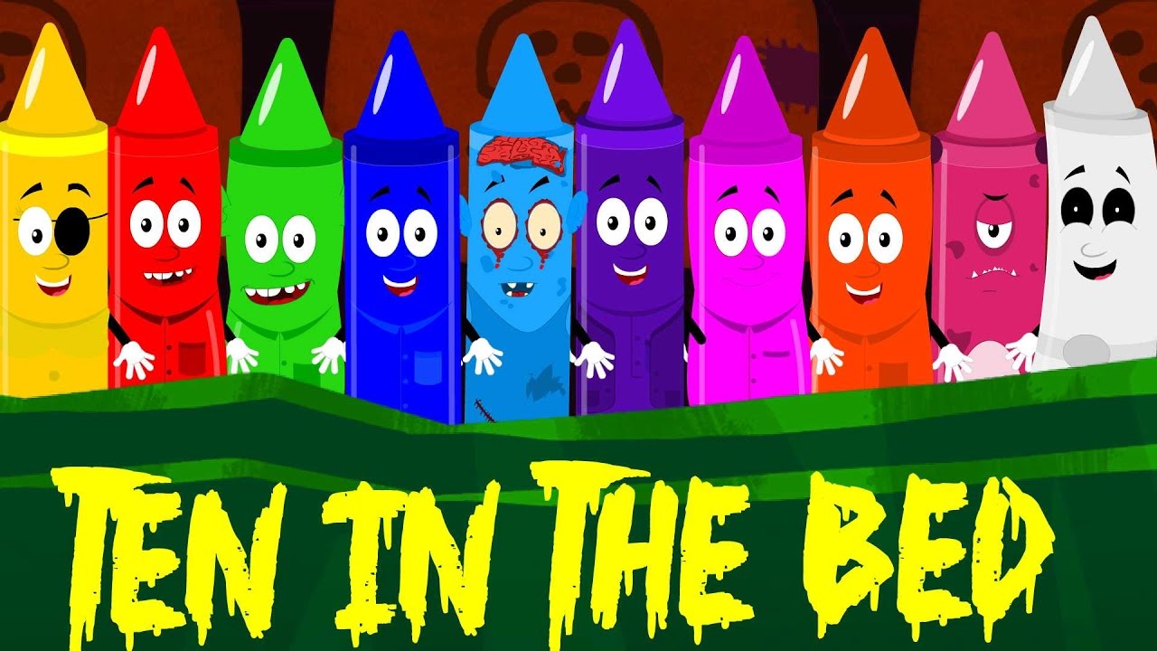 crayons ten in the bed | nursery rhymes | crayons song | kids song | childrens rhymes
