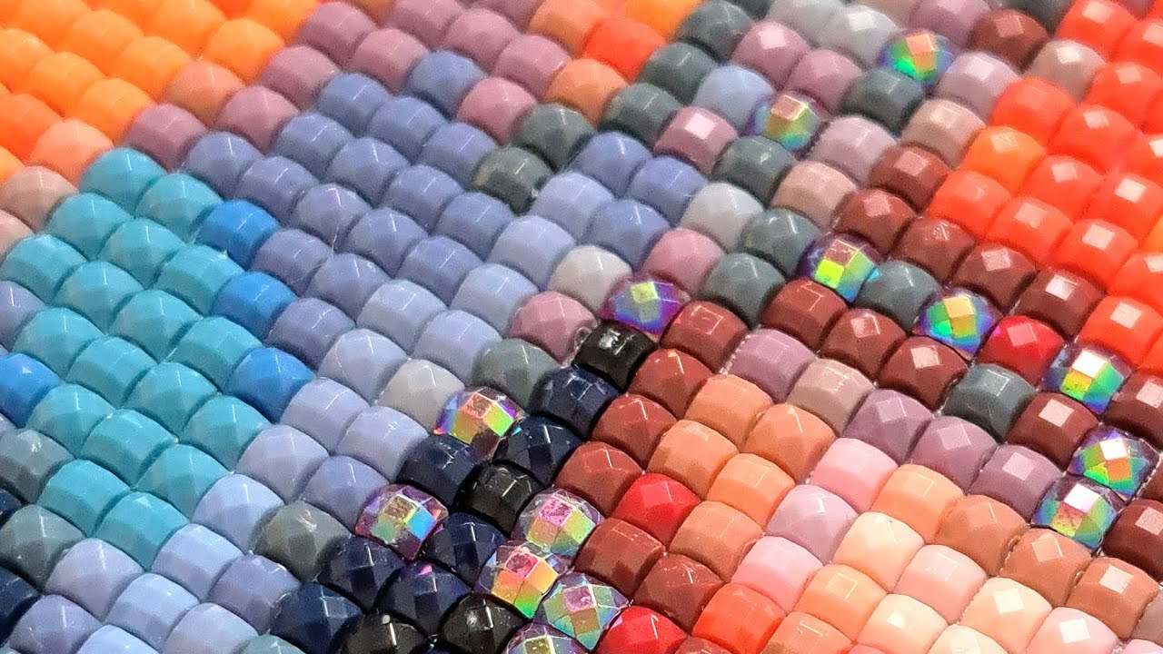 Satisfying & Chill ASMR Diamond Painting - No Talking - Real Time