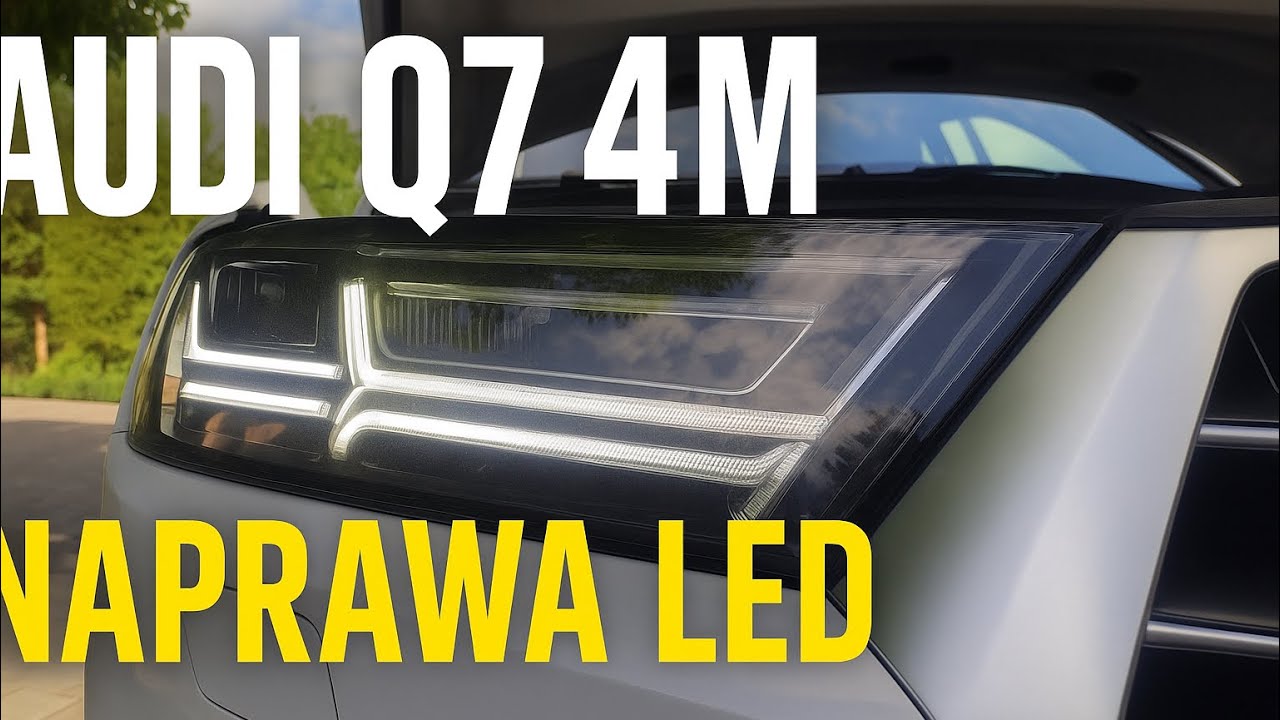 Audi Q7 4M naprawa LED DRL, wymiana światłowodów, regeneracja lamp/reflektorów